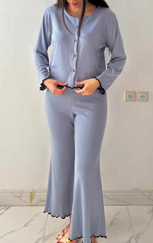 ست راحتی پیراهن و شلوار بوت کات
